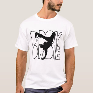 T-shirt O B-Menino ou morre silhueta