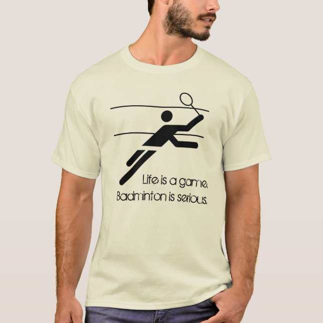 T-shirt O Badminton é sério (Frente)