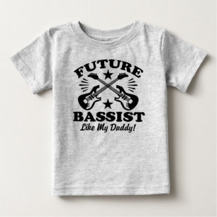 T-shirt O baixista futuro gosta de meu pai