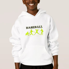 T-shirt O basebol mostra em silhueta o Hoodie dos miúdos