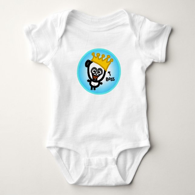 T-shirt O bebê animado - panda do chefe (Frente)