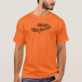 T-shirt O Benz W123 de Mercedes com OM617 suporta sobre