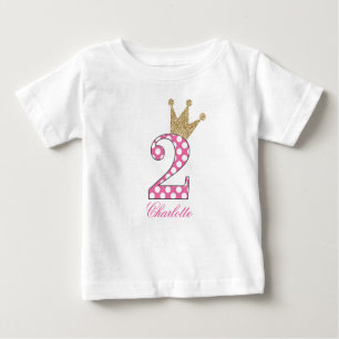 T-shirt ò Birthday Polka Dots Glitter-Print personalizado