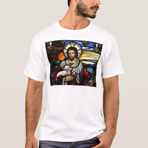 T-shirt O Bom Pastor; Jesus em vitral