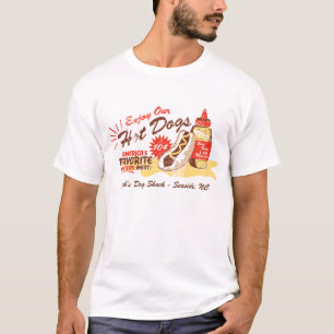 T-shirt O cachorro quente Vintage-Denominou o T