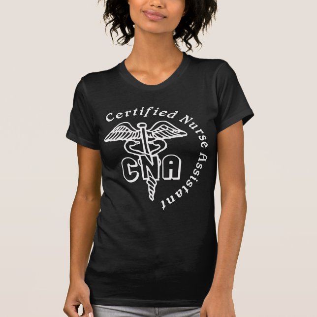 T-SHIRT O CADUCEUS PODE ASSISTENTE DA ENFERMEIRA (Frente)