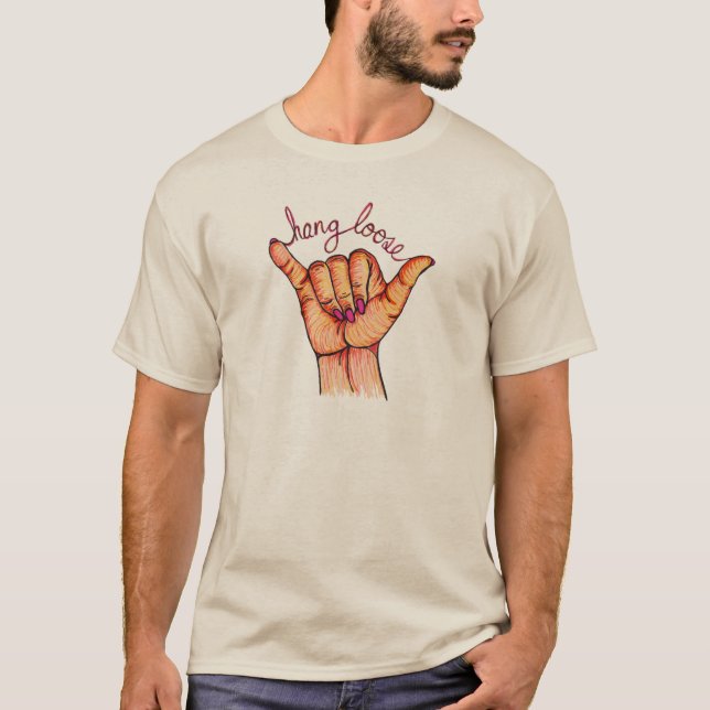 T-shirt O cair afrouxa a mão (Frente)