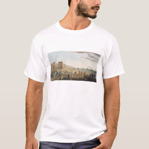T-shirt O cais Chain em Brigghton com caráteres (etchin