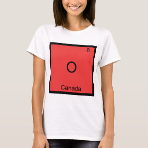 T-shirt O - Canadá Símbolo de Elemento de Química Divertid