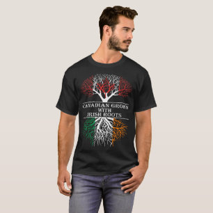 T-shirt O canadense crescido com irlandês enraíza o Tshi