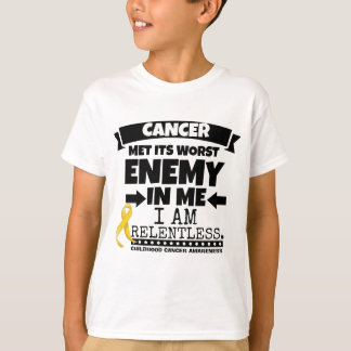 T-shirt O cancer da infância encontrou seu inimigo mais