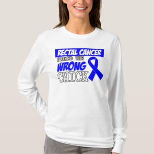 T-shirt O cancer retal escolheu o pintinho errado