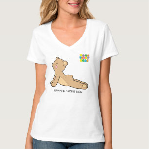 T-shirt O cão ascendente do urso de ursinho da