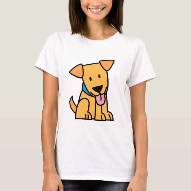 T-shirt O cão de filhote de cachorro de labrador retriever (Frente)