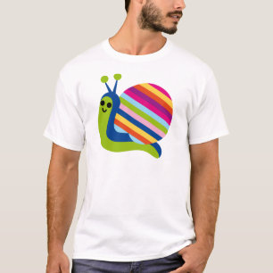 T-shirt O caracol Slugs o animal bonito dos desenhos