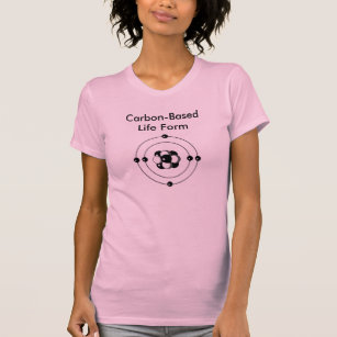 T-shirt O carbono baseou o formulário de vida