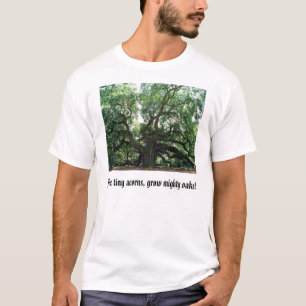 T-shirt o carvalho do anjo, das bolotas minúsculas, cresc