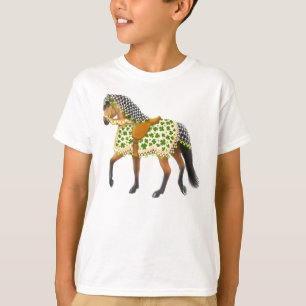 T-shirt O cavalo da parada do Dia de São Patrício caçoa