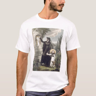 T-shirt O cemitério de Pere Lachaise, impresso por Charle