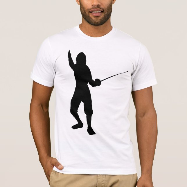 T-shirt o cerca-jogo, swordplay, skate, esporte, gym, (Frente)