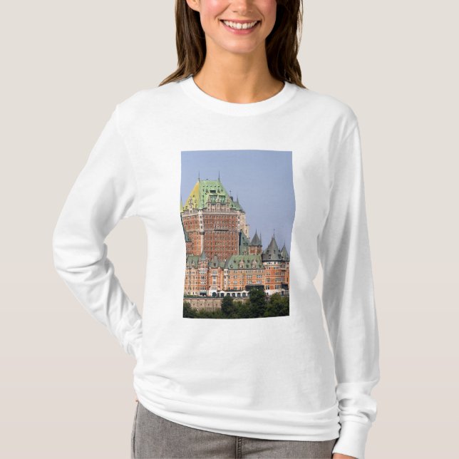 T-shirt O Chateau Frontenac na cidade de Quebec, Canadá. (Frente)