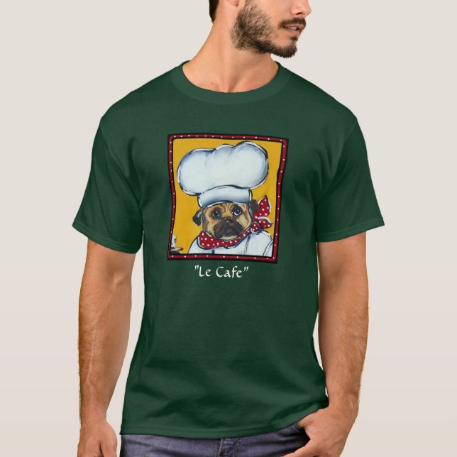 T-shirt O Chef Pug (Frente)