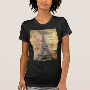 T-shirt o chique Scripts a torre Eiffel de Paris do