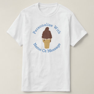 T-shirt O chocolate PERSONALIZADO mergulhou o cone do