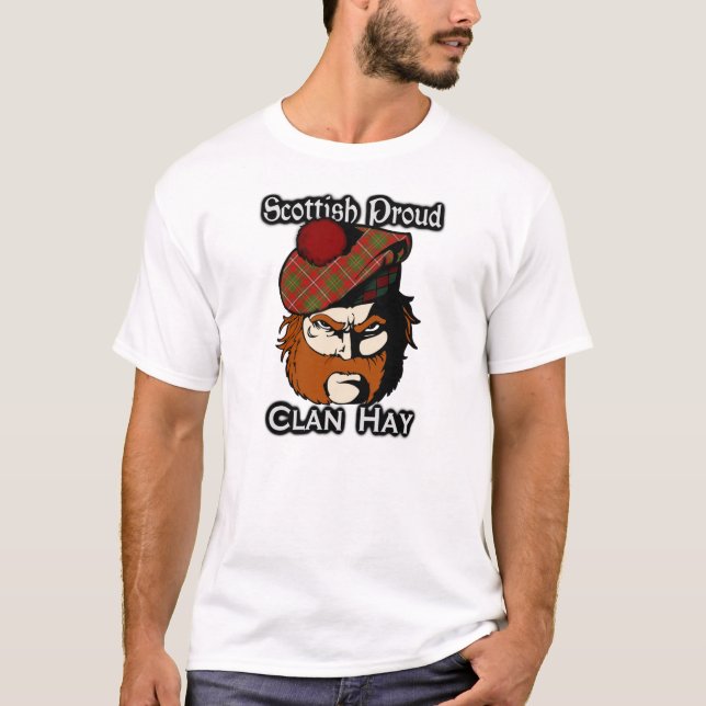 T-shirt O clã orgulhoso escocês faz feno o Tartan (Frente)