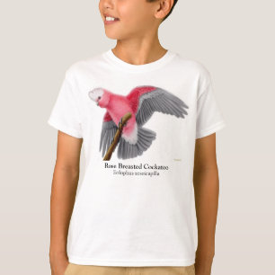 T-shirt O Cockatoo cor-de-rosa de Breasted caçoa o t-shir