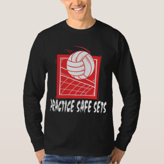 T-shirt O cofre forte da prática ajusta o voleibol