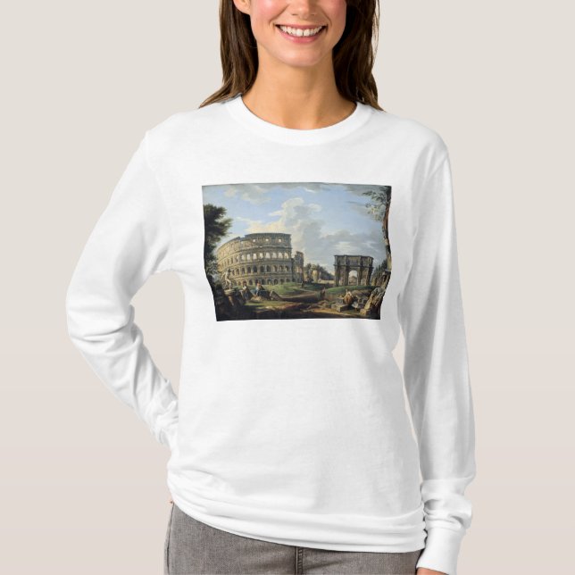 T-shirt O Colosseum e o arco de Constantim (Frente)