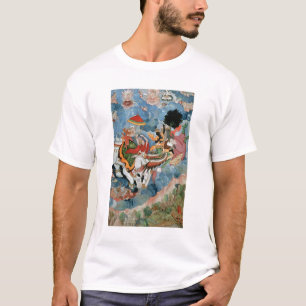 T-shirt O combate de Krishna com Indra, c.1590