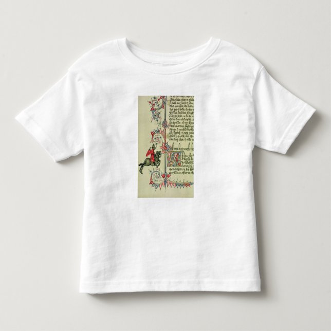 T-shirt O comerciante, detalhe do fac-símile de (Frente)