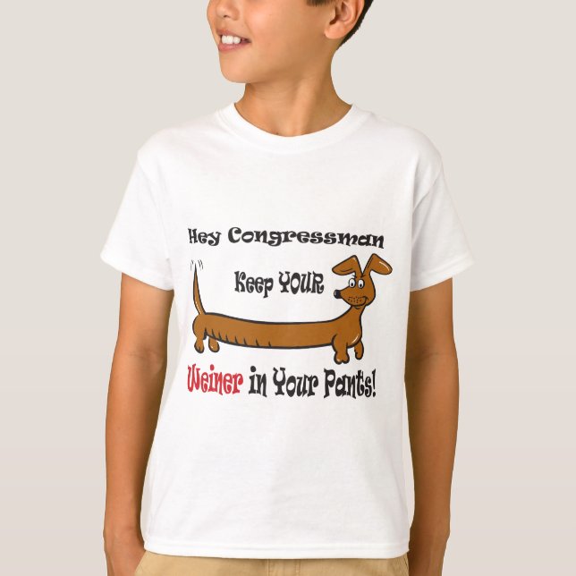 T-shirt O Congressista Weiner (Frente)