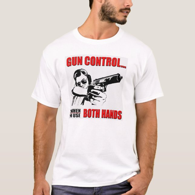T-shirt O controlo de armas é quando você usa a liberdade (Frente)