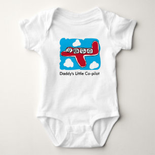 T-shirt O copiloto pequeno do pai um Bodysuit do bebê da