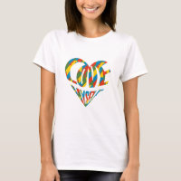 O Coração Bonito Colorido Vintage me ama de Pop