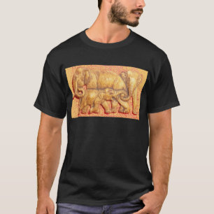 T-shirt O Coração da Herda: Retrato da Família Elefante