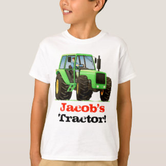 T-shirt O costume caçoa o trator de fazenda verde grande