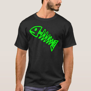 T-shirt O crânio de esqueleto dos peixes inoperantes