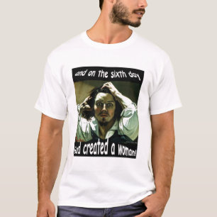 T-shirt O deus criou uma mulher