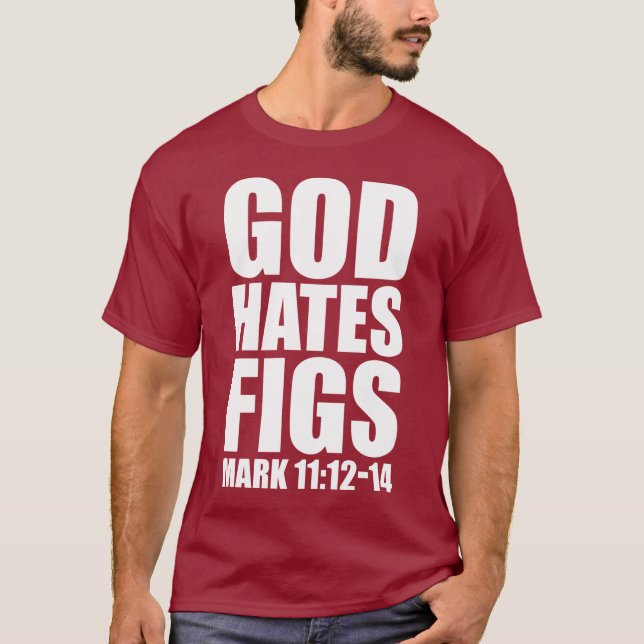 T-shirt O deus deia o 11:12 dos figos - 14 (Frente)