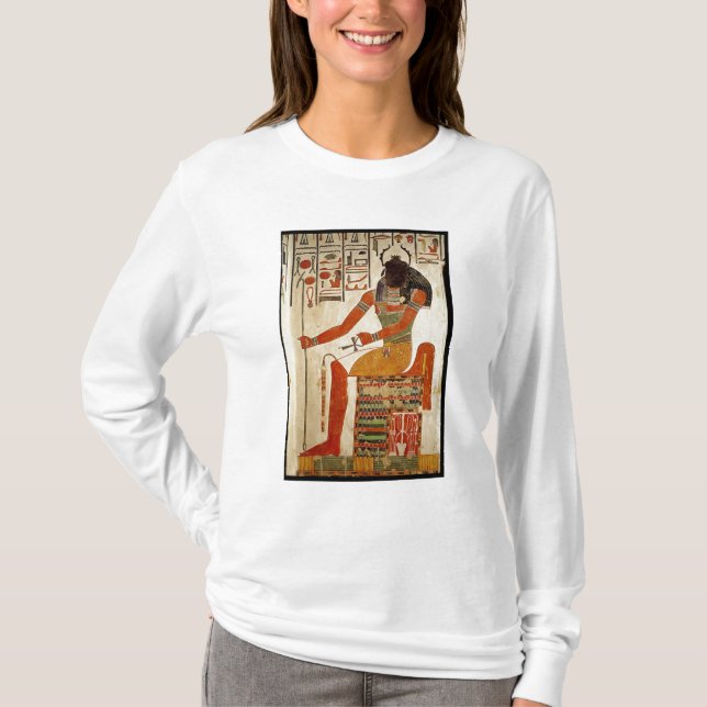 T-shirt O deus, Khepri, do túmulo de Nefertari (Frente)