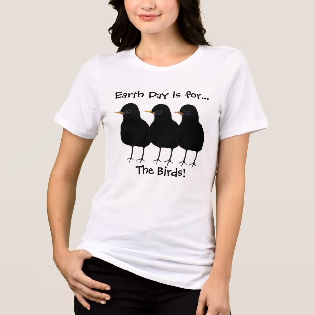 T-shirt O Dia da Terra é para as Aves (Frente)