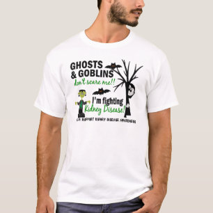 T-shirt O Dia das Bruxas 1 guerreiro da doença renal