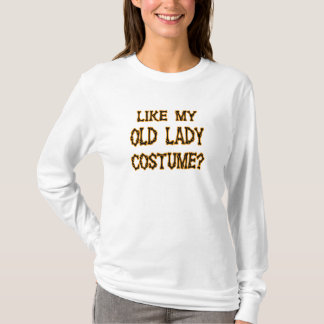 T-shirt O Dia das Bruxas - como meu traje da senhora idosa