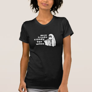 T-shirt O Dia das Bruxas engraçado   trocará doces para 