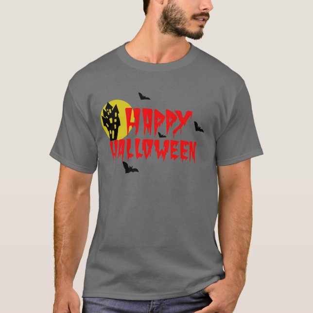 T-shirt O Dia das Bruxas feliz! (Frente)