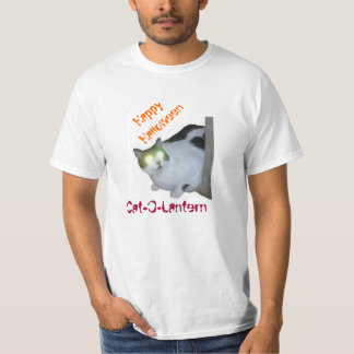 T-shirt O Dia das Bruxas feliz da Gato-O-Lanterna